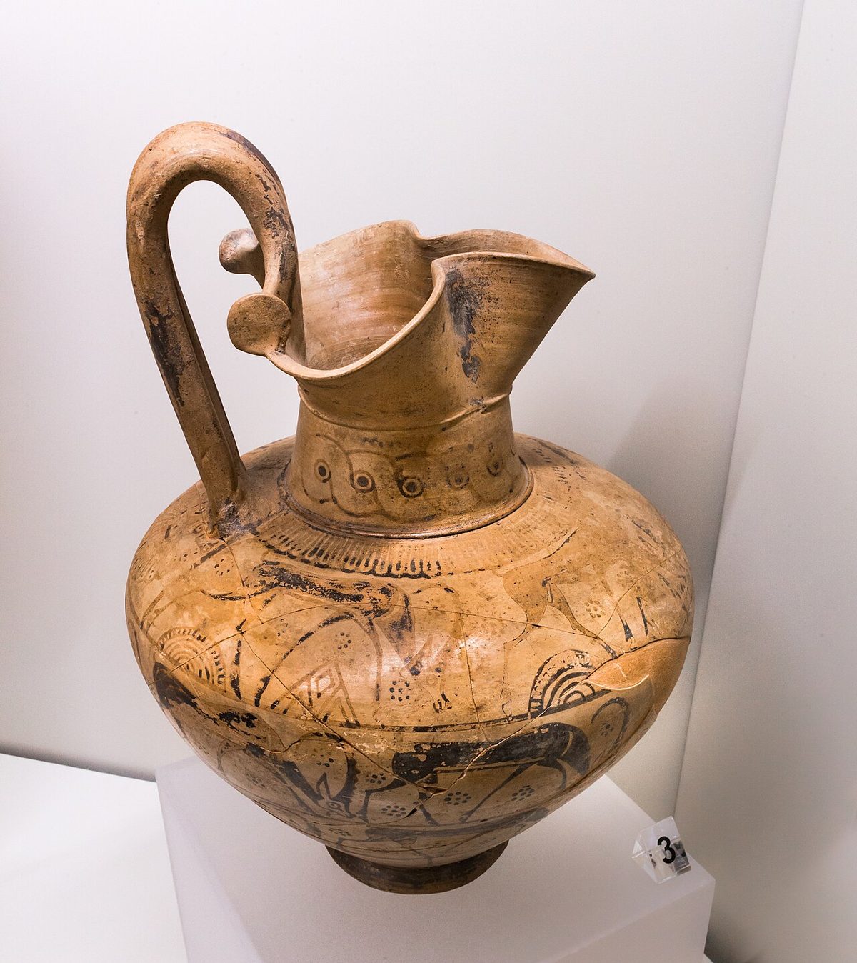South Ionian Wild Goat Style SiA Ic - Swallow Painter - oinochoe - grazing goats and goose - Roma MNEVG - 01