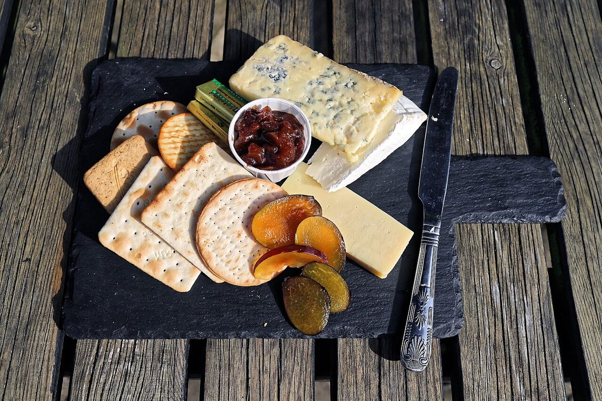 Cheeseboard platter at Black Horse Inn, Nuthurst, West Sussex, England