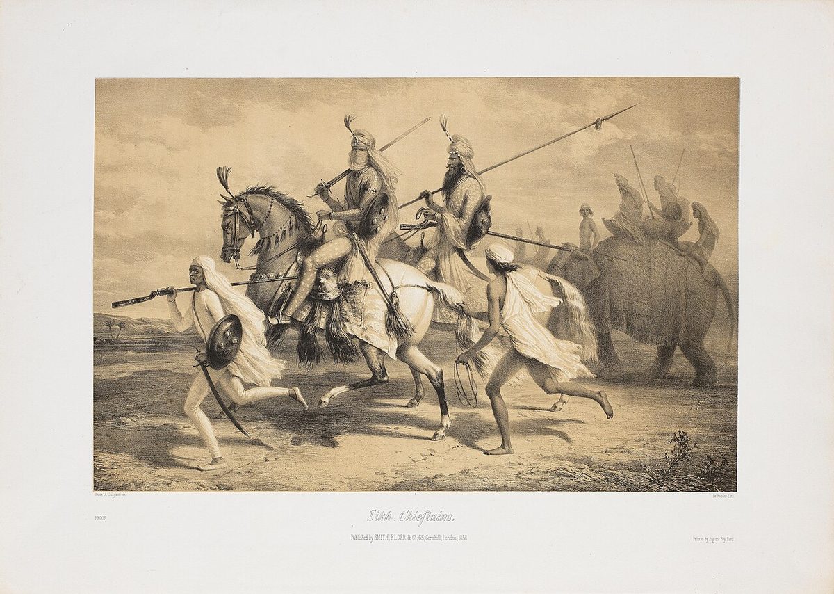 Plate 9. Sikh Chieftains. Indian Scenes and Characters from drawings made on the spot (1858).jpg